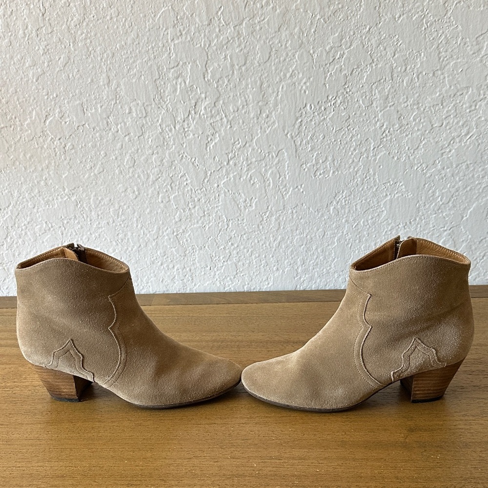 Isabel Marant Tan Suede Ankle Booties - Picture 4 of 11